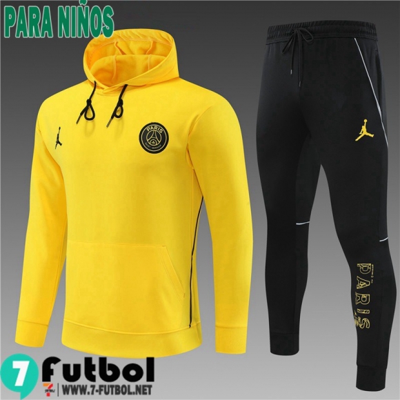 KIT: Sudaderas Deportivas PSG AMARILLO Ninos 2023 2024 TK590