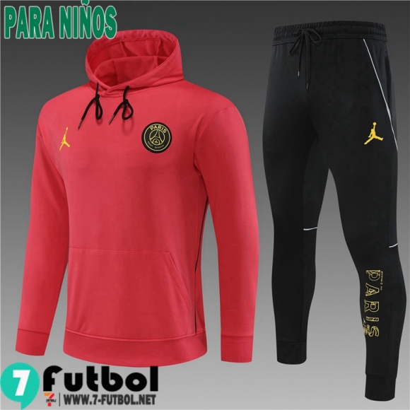 KIT: Sudaderas Deportivas PSG rojo Ninos 2023 2024 TK591