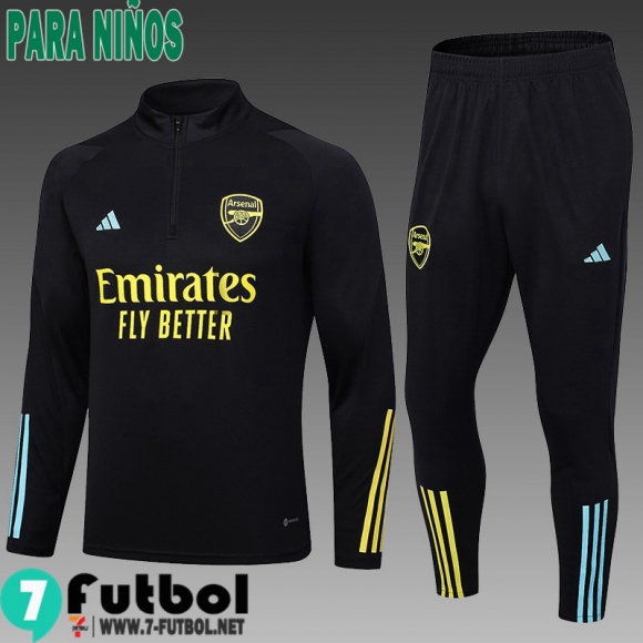 KIT: Chandal Futbol Arsenal negro Ninos 2023 2024 TK596