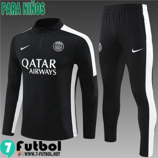 KIT: Chandal Futbol PSG negro Ninos 2023 2024 TK602