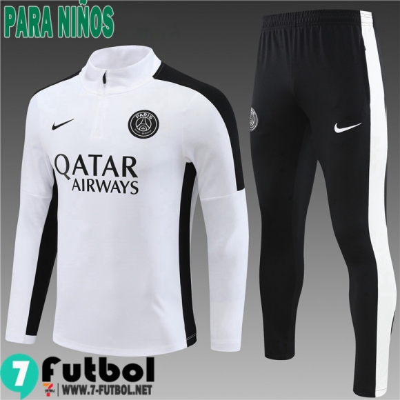 KIT: Chandal Futbol PSG Blanco Ninos 2023 2024 TK603