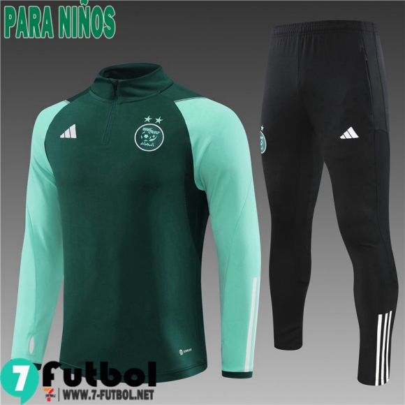 KIT: Chandal Futbol Argelia Verde Ninos 2023 2024 TK607