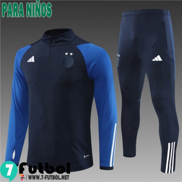 KIT: Chandal Futbol Argelia Azul marino Ninos 2023 2024 TK608