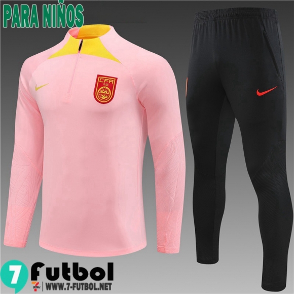 KIT: Chandal Futbol China rosa Ninos 2023 2024 TK616