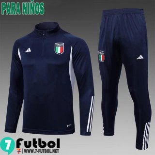 KIT: Chandal Futbol Italia Azul marino Ninos 2023 2024 TK625