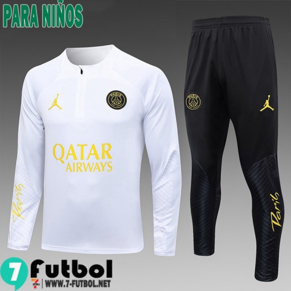 KIT: Chandal Futbol PSG Blanco Ninos 2023 2024 TK628