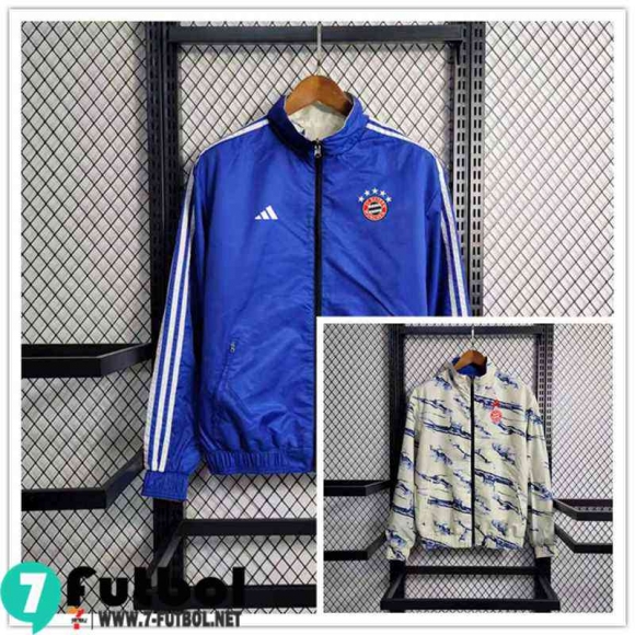 Chaqueta Cazadora Ropa Reversible Bayern Munich azul Hombre 2023 2024 WK433