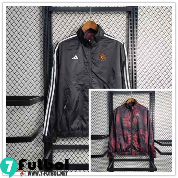 Chaqueta Cazadora Ropa Reversible Manchester United gris oscuro Hombre 2023 2024 WK441