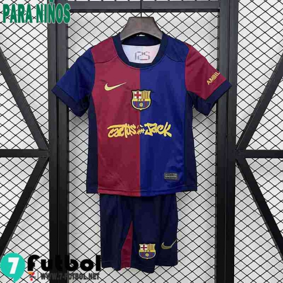 Camiseta Futbol Barcelona - travis scott Primera Nino 2024 2025