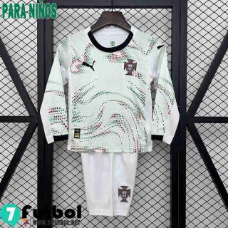 Camiseta Futbol Portugal Segunda Manga Larga Nino 2025