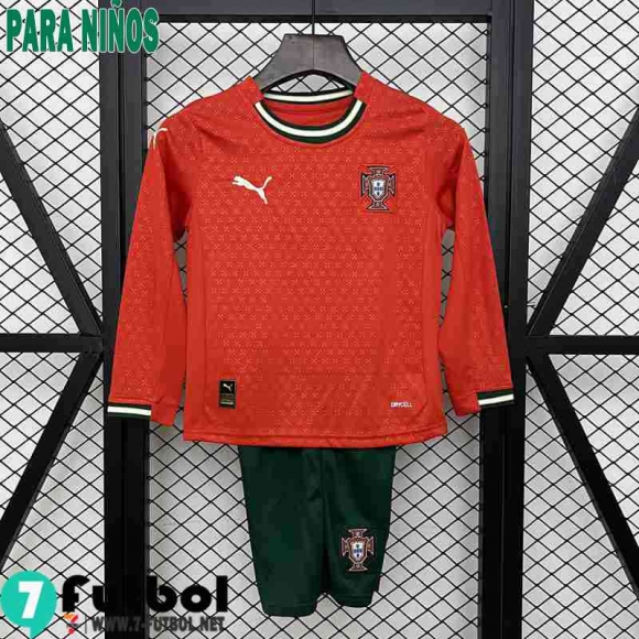 Camiseta Futbol Portugal Primera Manga Larga Nino 2025