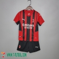 Camiseta Del AC Milan Primera Niños 2021 2022