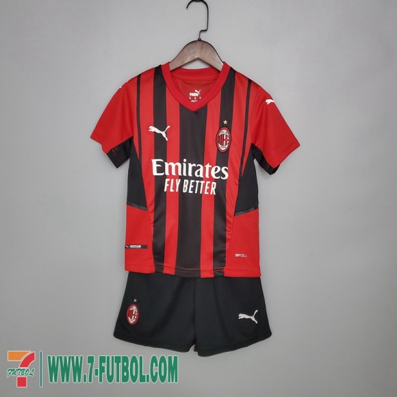 Camiseta Del AC Milan Primera Niños 2021 2022