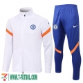 Chaquetas Deportivas Chelsea blanco Hombre 2021 2022 + Pantalon JK65