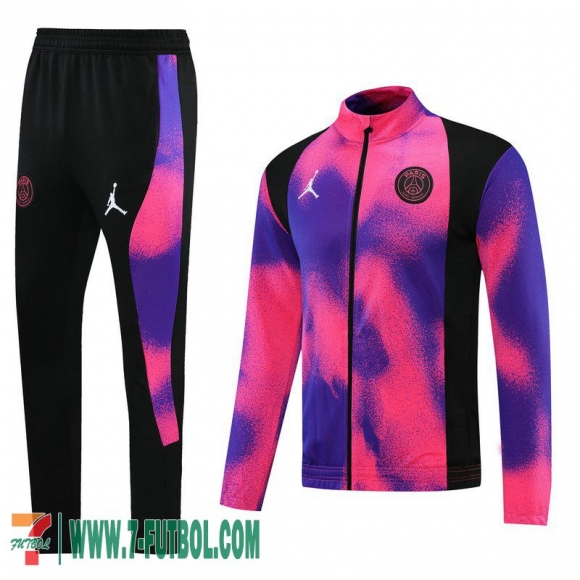 Chaquetas Deportivas PSG Paris Rosado azul Hombre 2021 2022 + Pantalon JK67