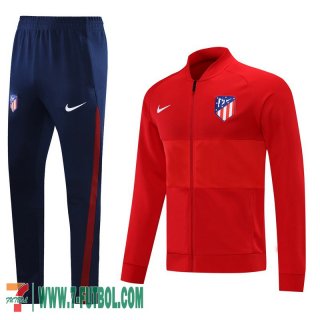 Chaquetas Deportivas Atletico Madrid rojo Hombre 2021 2022 + Pantalon JK71