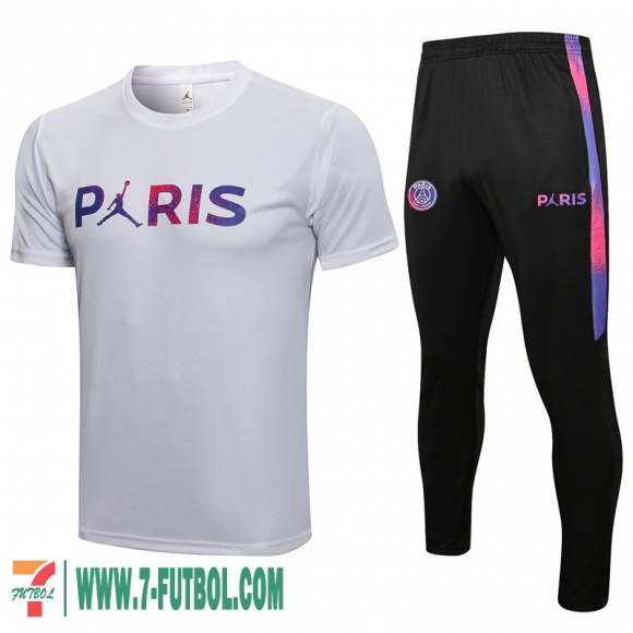 T-Shirt Futbol PSG Paris blanco Hombre 2021 2022 + Pantalon PL83