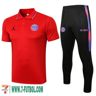 Polo Futbol PSG Paris rojo Hombre 2021 2022 + Pantalon PL88