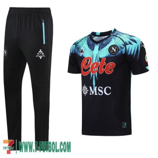 T-Shirt Futbol Napoli Azul negro Hombre 2021 2022 + Pantalon PL97
