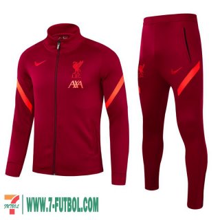 Chaquetas Deportivas Liverpool Rojo oscuro Niños 2021 2022 + Pantalon TK39