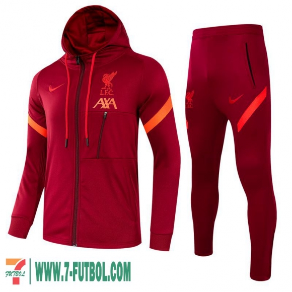 Chaquetas Futbol - Sudadera Con Capucha Liverpool Rojo oscuro Niños 2021 2022 + Pantalon TK40 Chaquetas Futbol - Sudadera Con Capucha Liverpool Rojo oscuro Niños 2021 2022 + Pantalon TK40