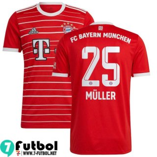 Camiseta Futbol Bayern Munich Primera Hombre 2022 2023 Müller 25