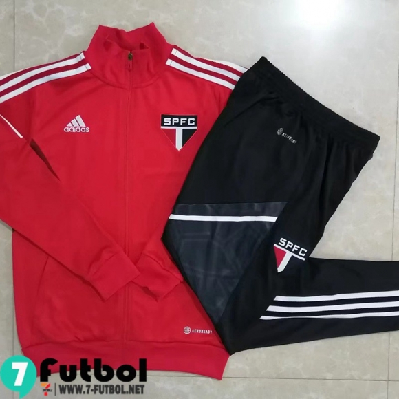 KIT: Chaquetas Sao Paulo Rojo Hombre 2022 2023 JK407 KIT: Chaquetas Sao Paulo Rojo Hombre 2022 2023 JK407