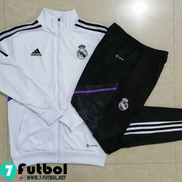 KIT: Chaquetas Real Madrid Blanco & Blanca Hombre 2022 2023 JK413