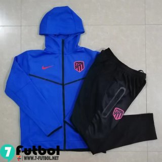 KIT: Chaquetas Futbol - Sudadera Con Capucha Atletico Madrid azul Hombre 2022 2023 JK417