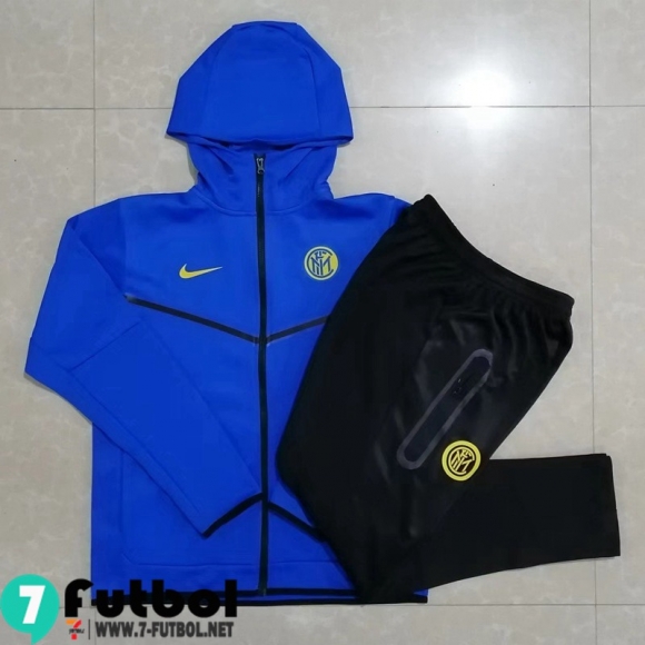 KIT: Chaquetas Futbol - Sudadera Con Capucha Inter Milan azul Hombre 2022 2023 JK418