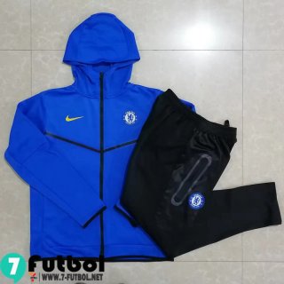 KIT: Chaquetas Futbol - Sudadera Con Capucha Chelsea azul Hombre 2022 2023 JK420