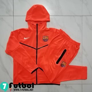 KIT: Chaquetas Futbol - Sudadera Con Capucha Barcelona naranja Hombre 2022 2023 JK422