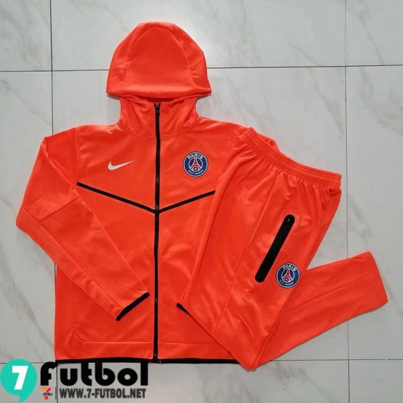 KIT: Chaquetas Futbol - Sudadera Con Capucha PSG naranja Hombre 2022 2023 JK424