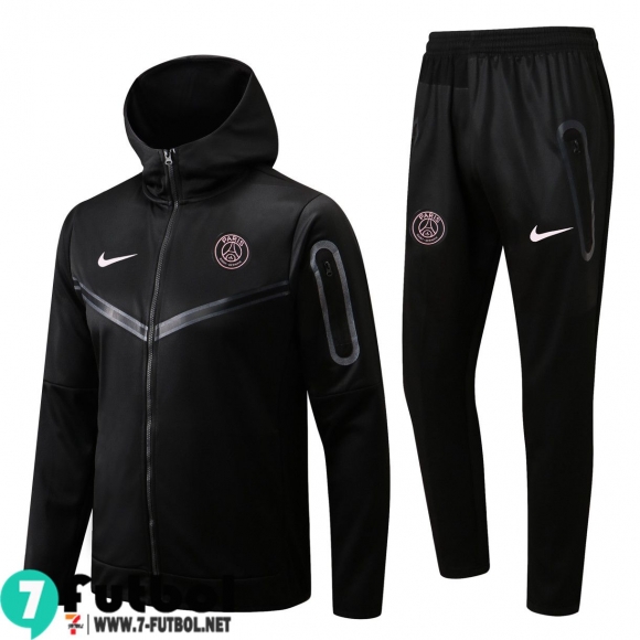 KIT: Chaquetas Futbol - Sudadera Con Capucha PSG negro Hombre 2022 2023 JK429