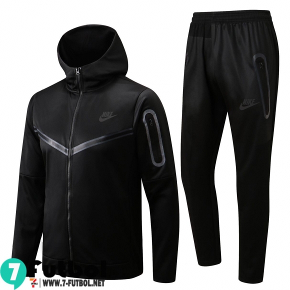 KIT: Chaquetas Futbol - Sudadera Con Capucha Sport negro Hombre 2022 2023 JK431