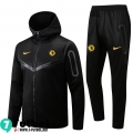 KIT: Chaquetas Futbol - Sudadera Con Capucha Chelsea negro Hombre 2022 2023 JK433