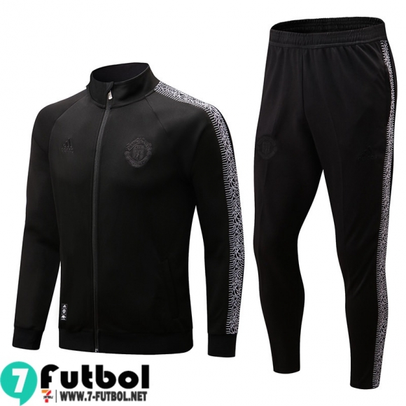 KIT: Chaquetas Manchester United negro Hombre 2022 2023 JK434