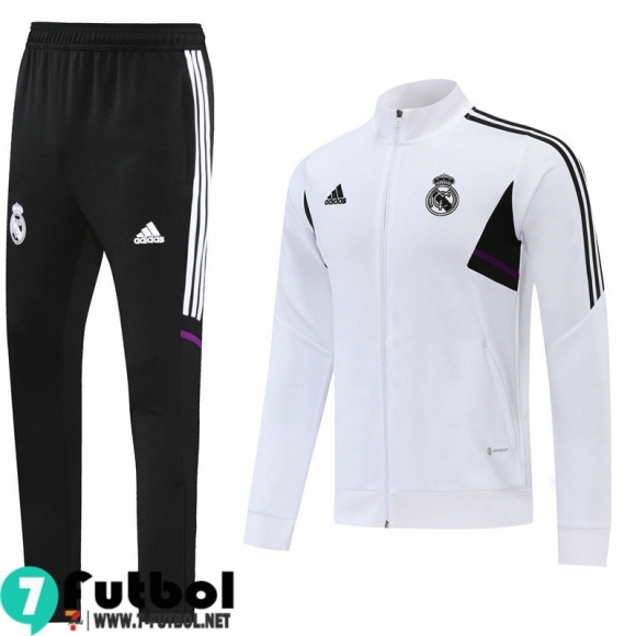 KIT: Chaquetas Real Madrid Blanco & Blanca Hombre 2022 2023 JK444