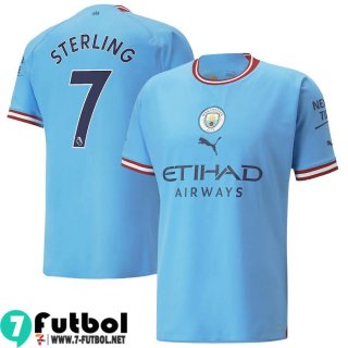 Camiseta Futbol Manchester City Primera Hombre 2022 2023 Sterling 7