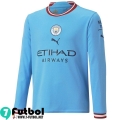 Camiseta Futbol Manga Larga Manchester City Primera Hombre 2022 2023