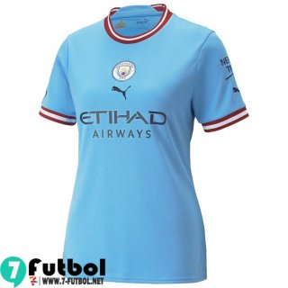 Camiseta Futbol Manchester City Primera Femenino 2022 2023