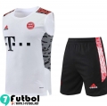 KIT: Sin Mangas Bayern Munich Blanco & Blanca Hombre 2022 2023 PL486