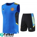 KIT: Sin Mangas Manchester United azul Hombre 2022 2023 PL492