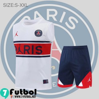 KIT: Sin Mangas PSG Blanco & Blanca Hombre 2022 2023 PL497