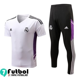 KIT: T-Shirt Real Madrid Blanco & Blanca Hombre 2022 2023 PL517
