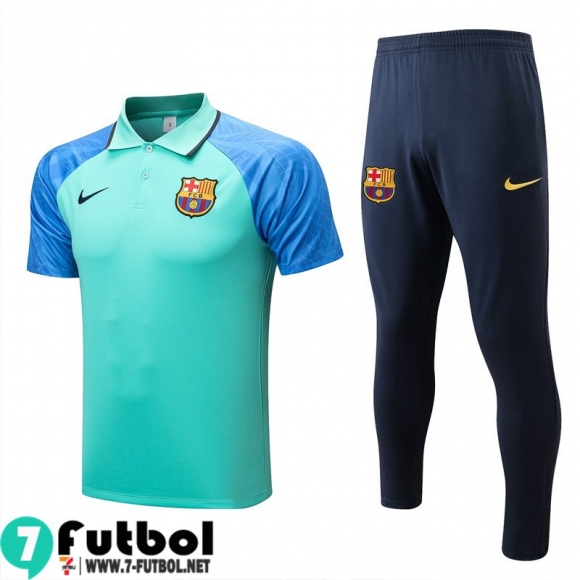 KIT: Polo Futbol Barcelona verde Hombre 2022 2023 PL572