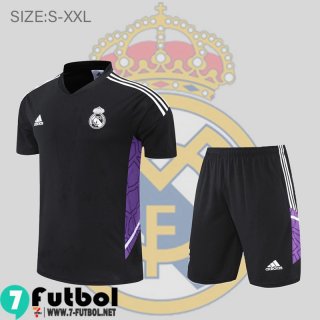 KIT: Polo Futbol Real Madrid negro Hombre 2022 2023 PL579