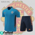 KIT: T-Shirt Manchester United azul Hombre 2022 2023 PL589