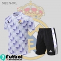 KIT: T-Shirt Real Madrid morado blanco Hombre 2022 2023 PL601