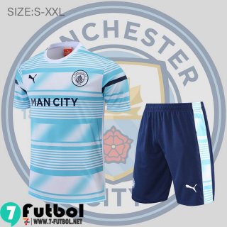 KIT: T-Shirt Manchester City azul blanco Hombre 2022 2023 PL602